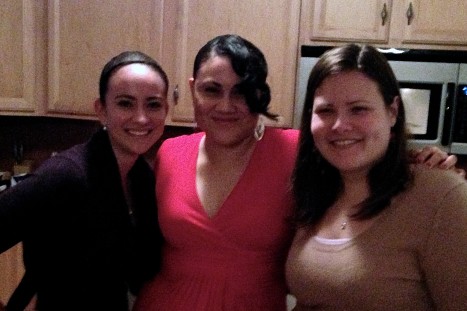 Me and Dennis' sisters, Andrea (left) and Laura (middle)