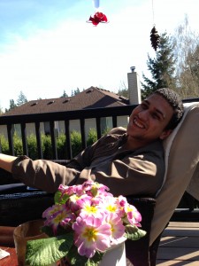 Dennis on the back deck
