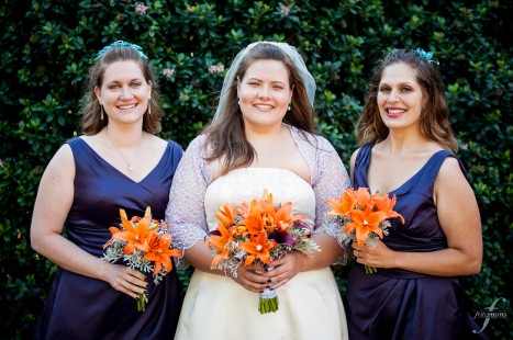 The bride and bridesmaids
