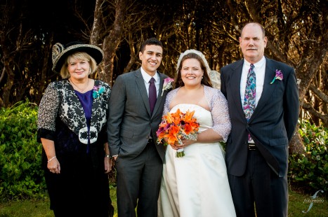 Bride's parents, Marilyn and Bruce