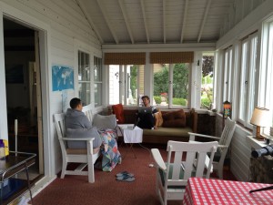 Drew and Dennis in the sunroom